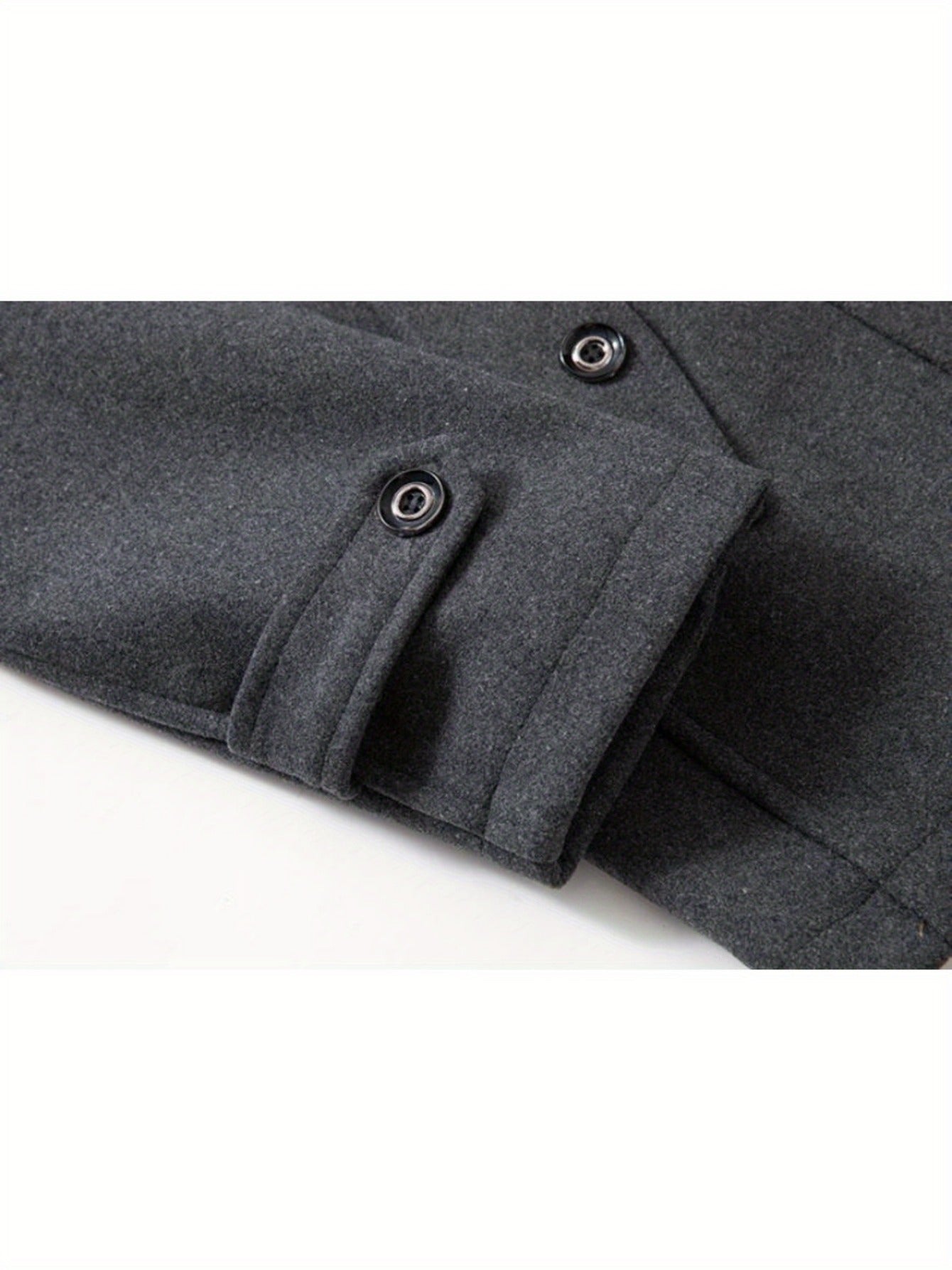 Men's Business Woolen Coat Fashion Double Collar Mid-length Woolen Jacket For Autumn/ Winter