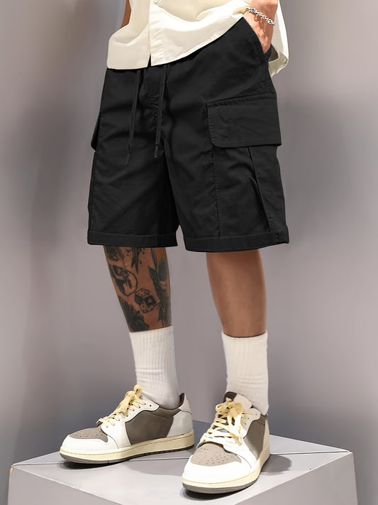 Summer Cargo Shorts - Adjustable Drawstring, Ultra-Casual, Soft, and Breathable Fabric - Perfect for Outdoor Sports, Hiking, Camping, and Beach Trips, Ideal for Men Who Want Comfort and Style