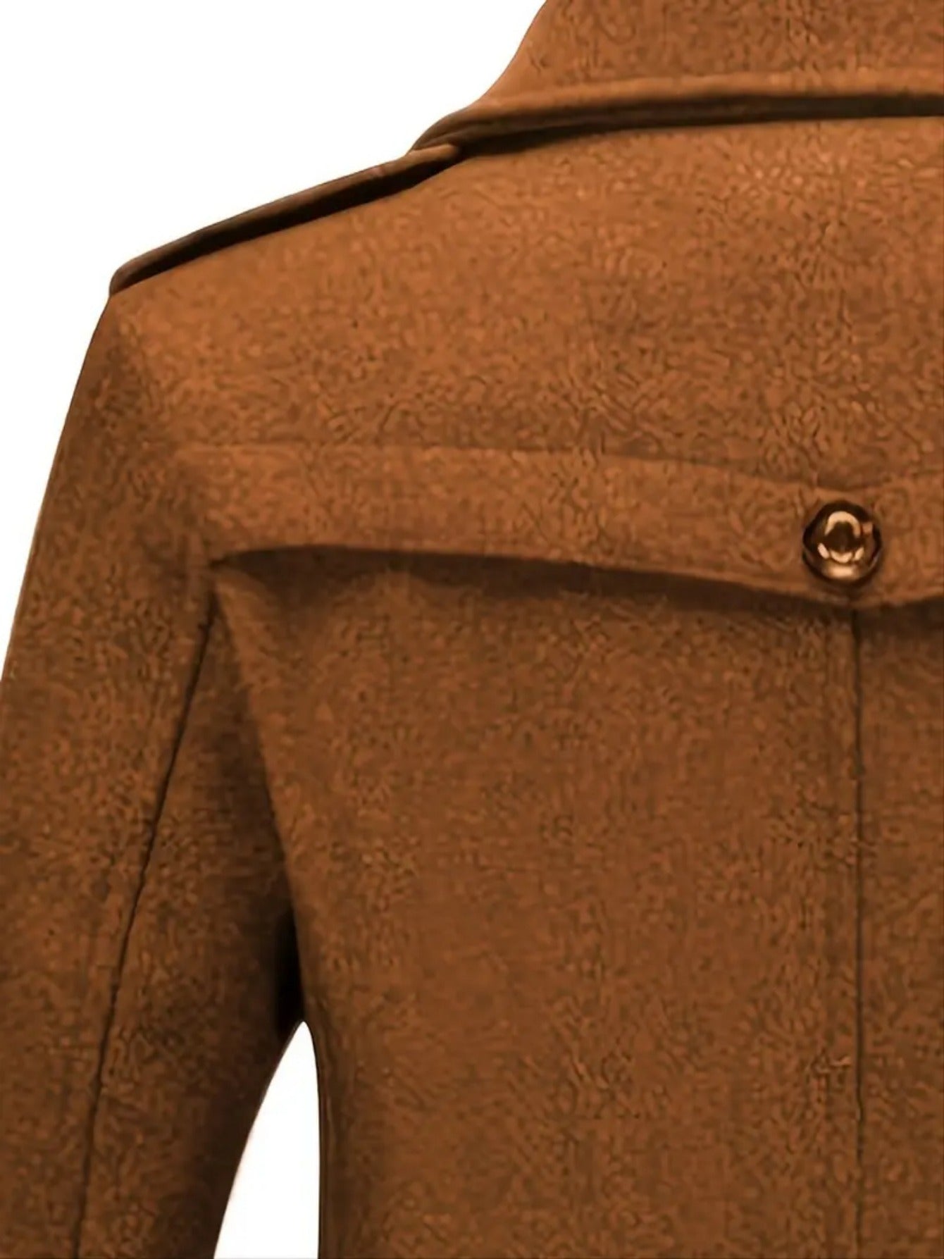 Men's Business Woolen Coat Fashion Double Collar Mid-length Woolen Jacket For Autumn/ Winter