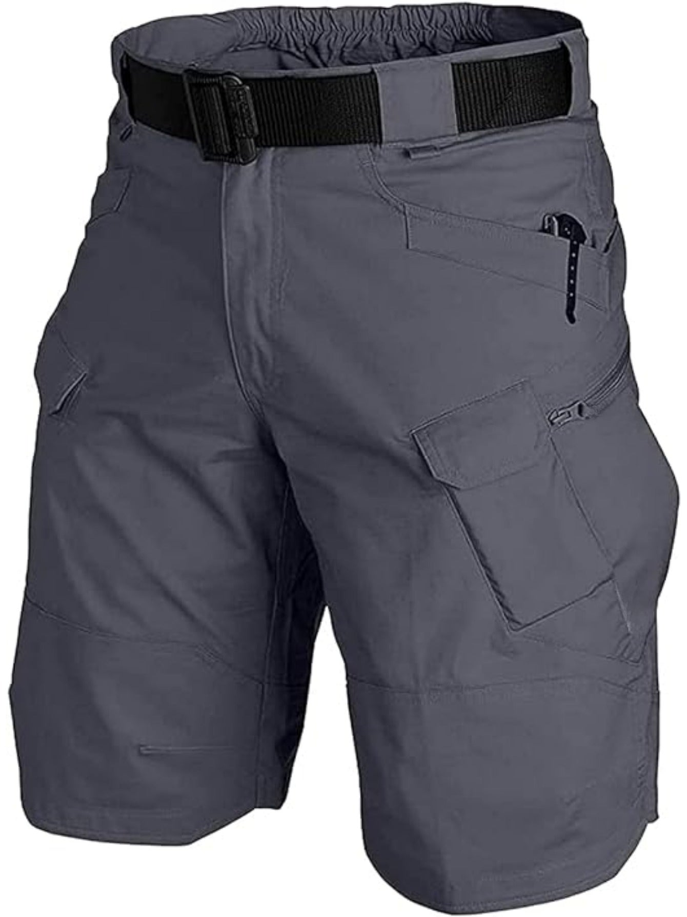 Multi-Pocket Lightweight Cargo Shorts for Men - Quick Dry, Breathable, Non-Stretch Polyester Fabric - Machine Washable, Ideal for Outdoor Hiking, Fishing, Combat, and Casual Work