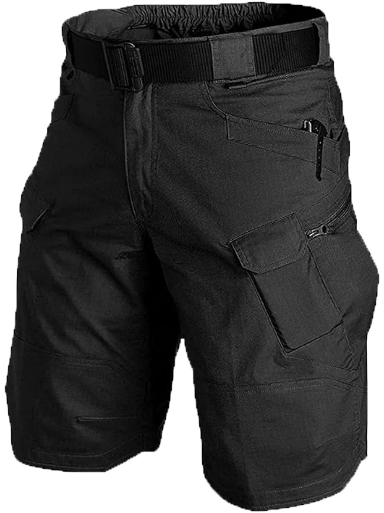 Multi-Pocket Lightweight Cargo Shorts for Men - Quick Dry, Breathable, Non-Stretch Polyester Fabric - Machine Washable, Ideal for Outdoor Hiking, Fishing, Combat, and Casual Work