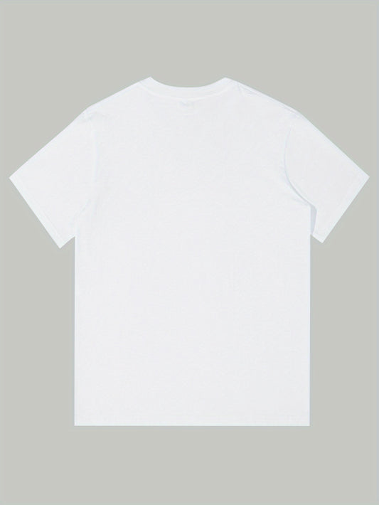 DAAAMN Cotton Round Neck Printed T-shirt Casual Short Sleeve Top For Spring & Summer Personality Comfortable Unisex Man