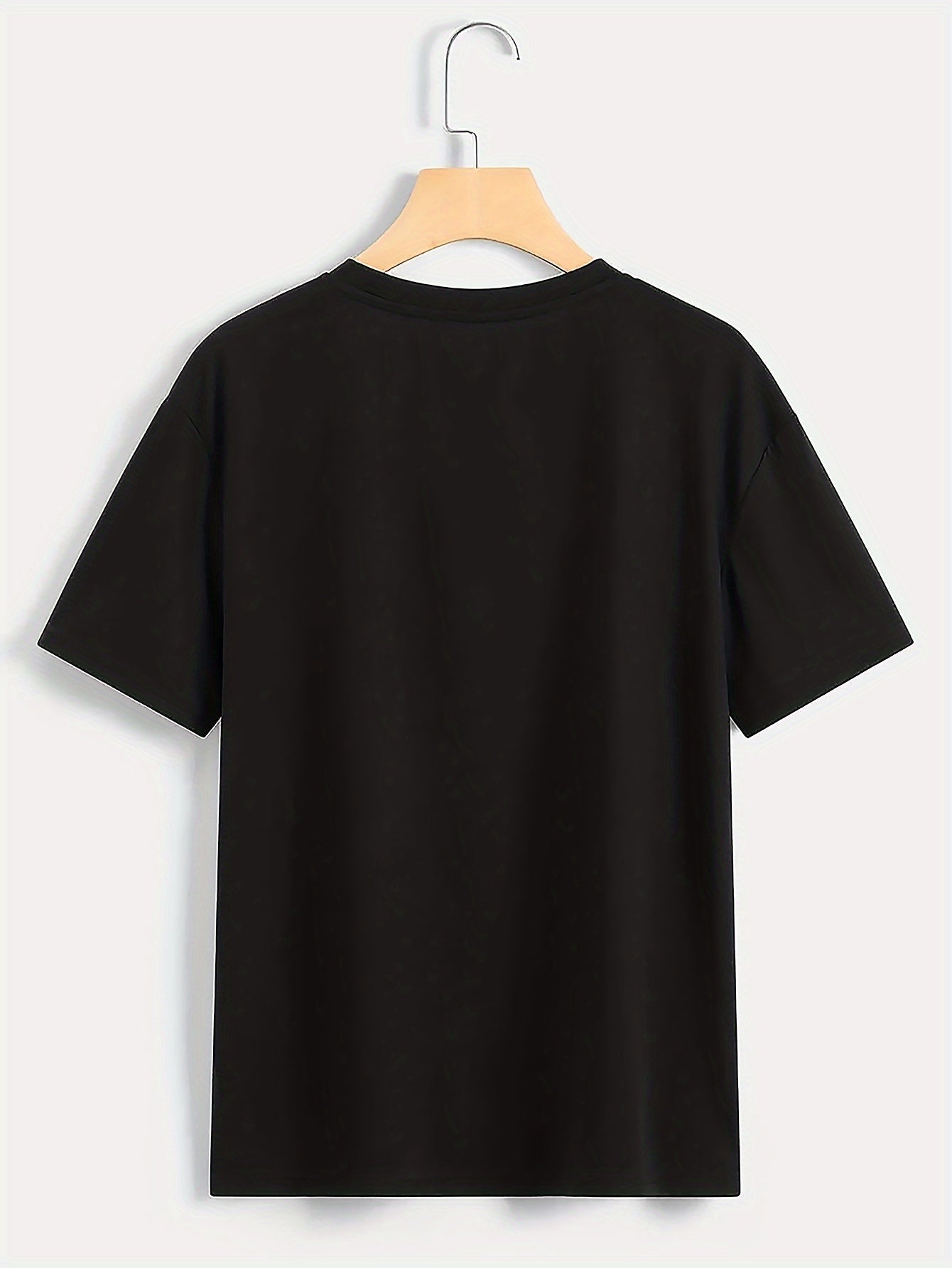 1 pc, 100% cotton T-shirt, Mens Trendy Letter-printed T-Shirt - Short-Sleeve Crew Neck Casual Top - Lightweight & Comfortable for Spring/ Summer Wear