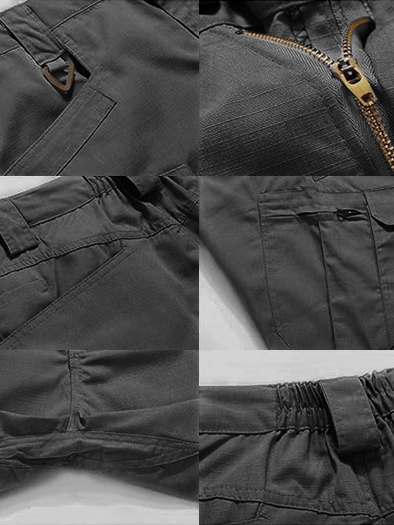 3pc, Men's Waterproof Tactical Shorts Outdoor Cargo Shorts, Lightweight Quick Dry Breathable Hiking Fishing Cargo Shorts