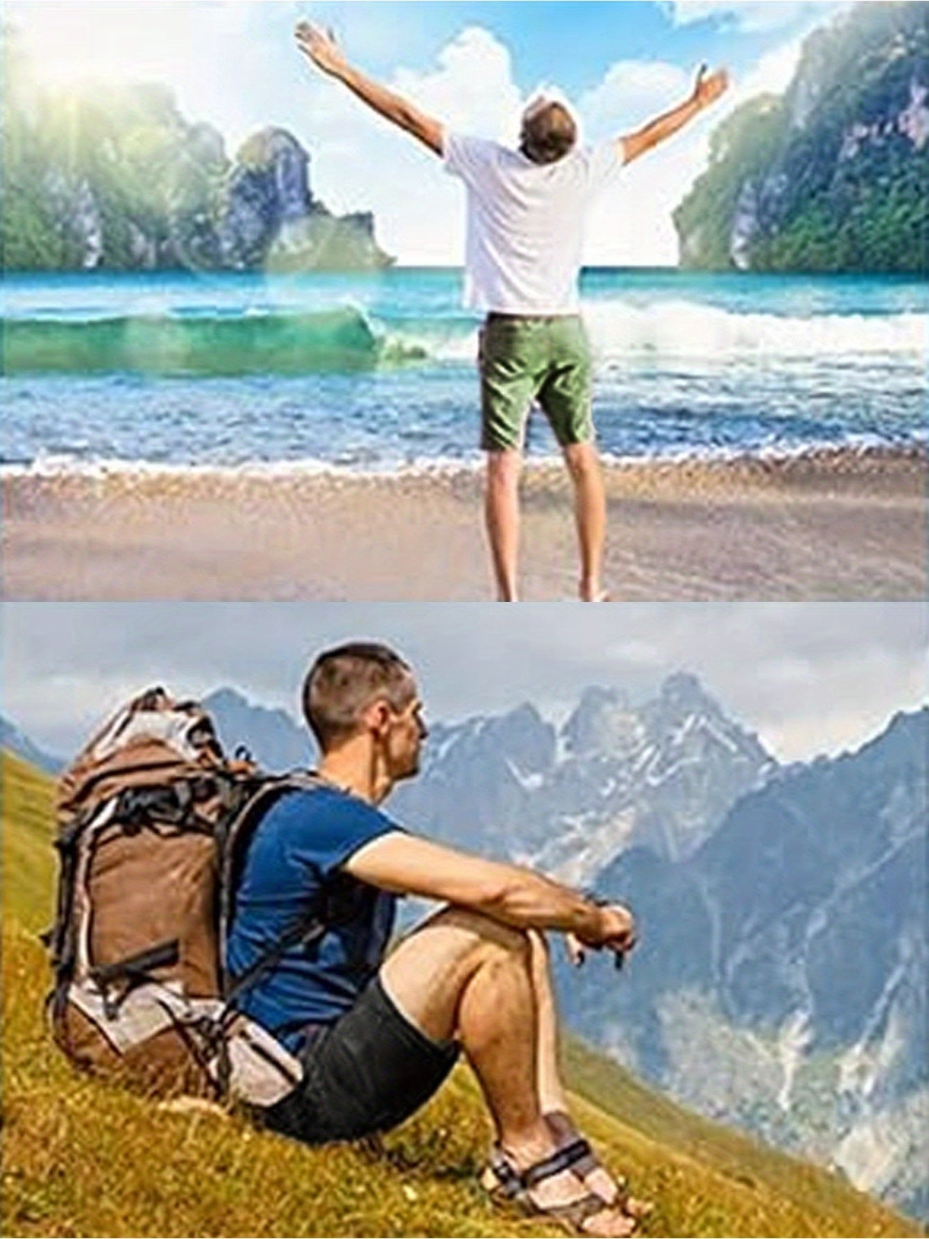 3pc, Men's Waterproof Tactical Shorts Outdoor Cargo Shorts, Lightweight Quick Dry Breathable Hiking Fishing Cargo Shorts