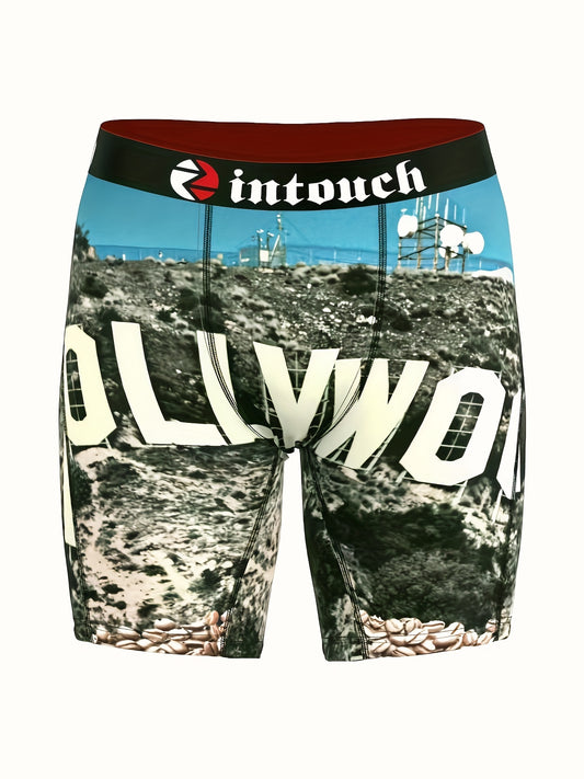 Men's Underwear, Fashion Novelty Funny Happy Boxers Briefs, High Stretch Breathable Comfy Quick Drying Sports Boxers Trunks, Swim Trunks, Sexy Underpants