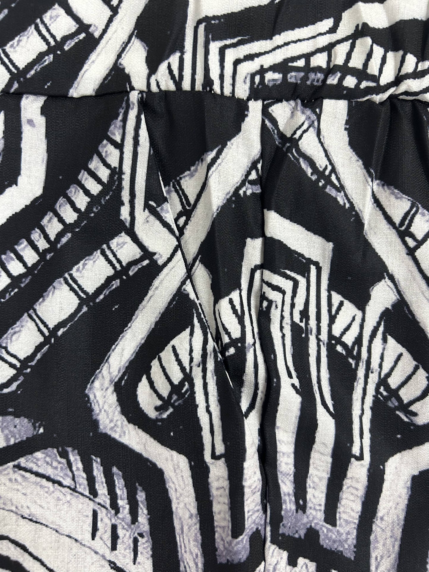 Men's Drawstring Wide Leg Pants Beach Pant Trendy Pattern Casual Baggy Pants Yoga Trousers Streetwear Hiphop Rapper Style, Fluid Pants