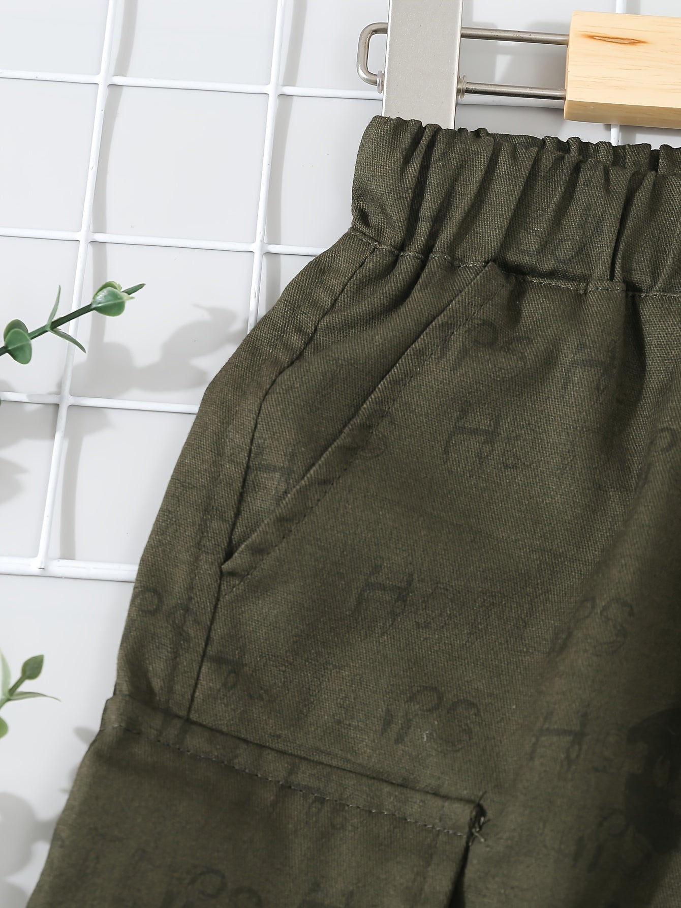 2-Pack Boys Summer Cargo Shorts, Lette Graffiti Elastic Waist Shorts With Pockets, Boys Outdoor Wear