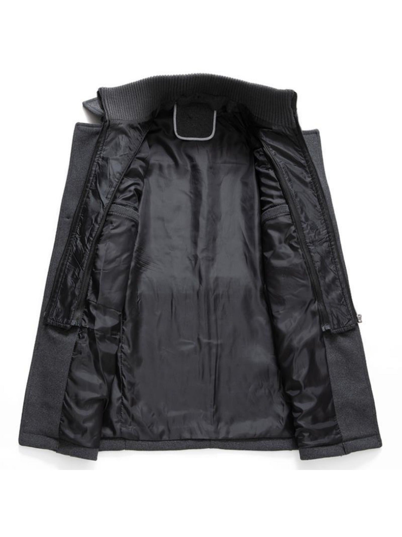 Men's Business Woolen Coat Fashion Double Collar Mid-length Woolen Jacket For Autumn/ Winter
