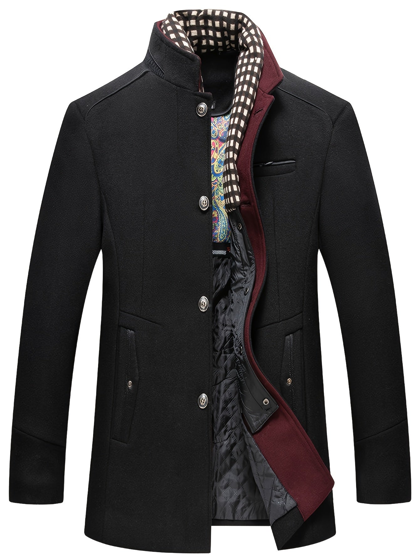 Men's Business Woolen Coat Fashion Scarf - Non Ironing, Windproof, Warm - For Men - Suitable for Fall/Winter - Perfect Gift for Business Professionals