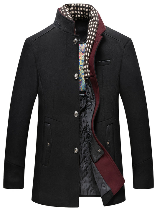 Men's Business Woolen Coat Fashion Scarf - Non Ironing, Windproof, Warm - For Men - Suitable for Fall/Winter - Perfect Gift for Business Professionals