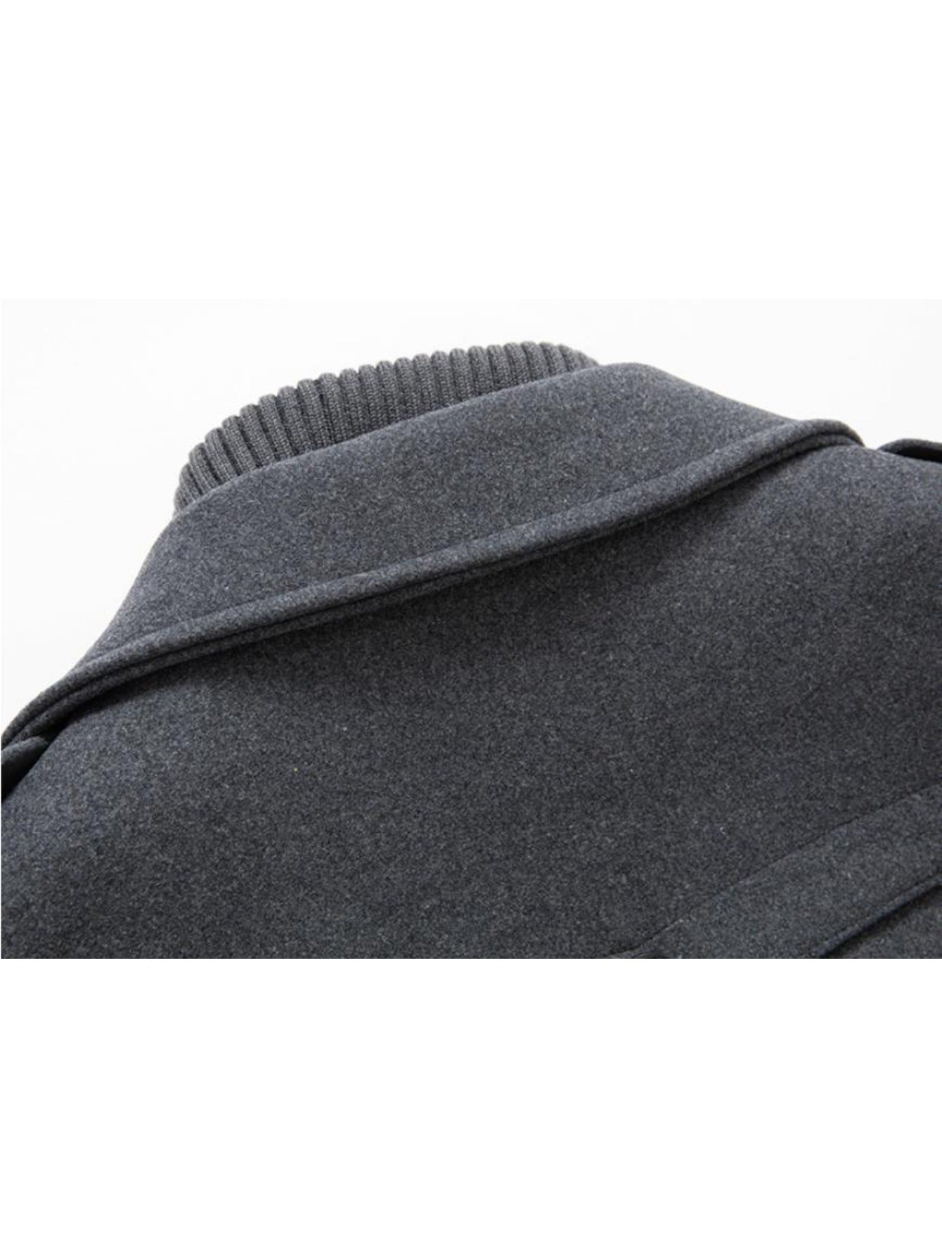 Men's Business Woolen Coat Fashion Double Collar Mid-length Woolen Jacket For Autumn/ Winter