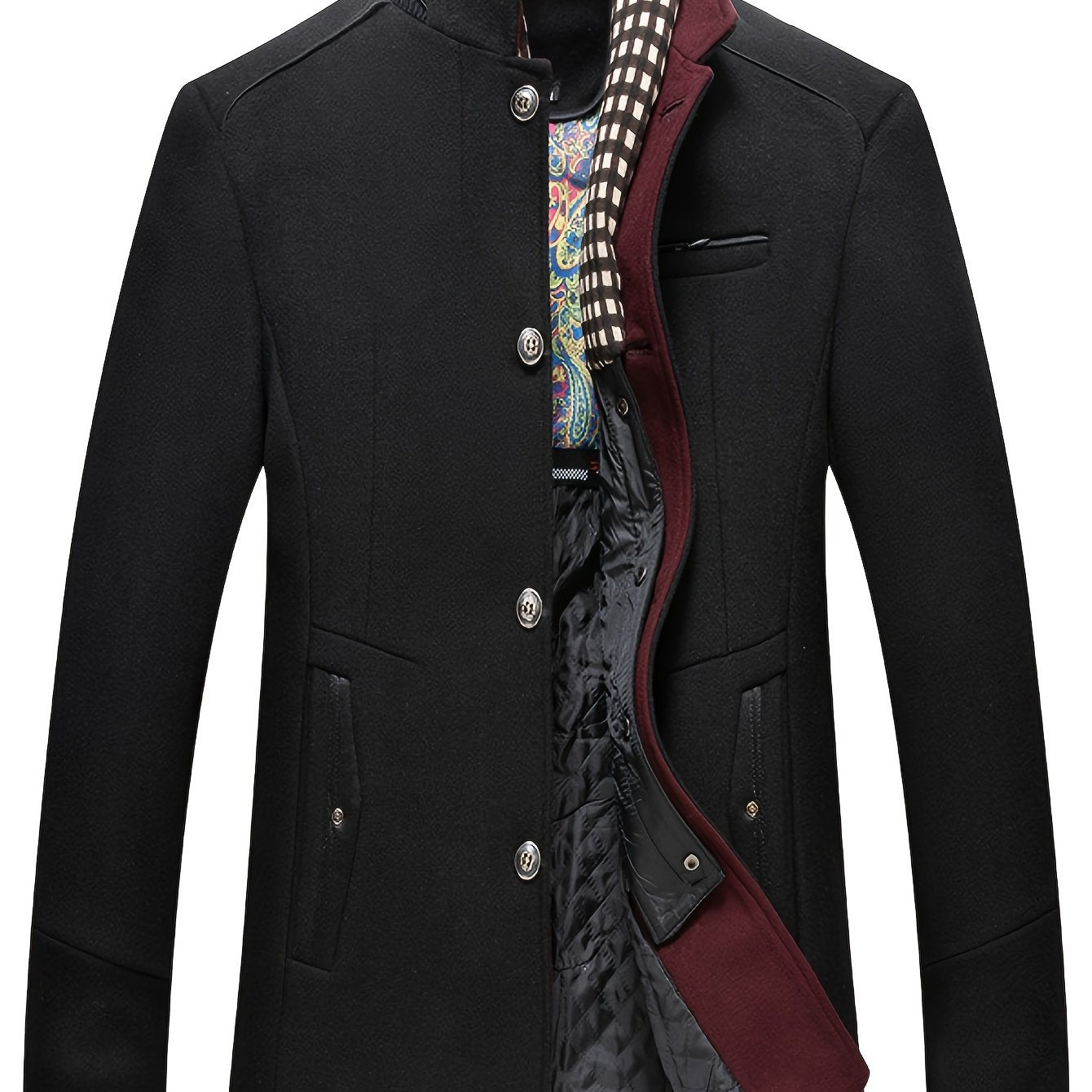Men's Business Woolen Coat Fashion Scarf - Non Ironing, Windproof, Warm - For Men - Suitable for Fall/Winter - Perfect Gift for Business Professionals