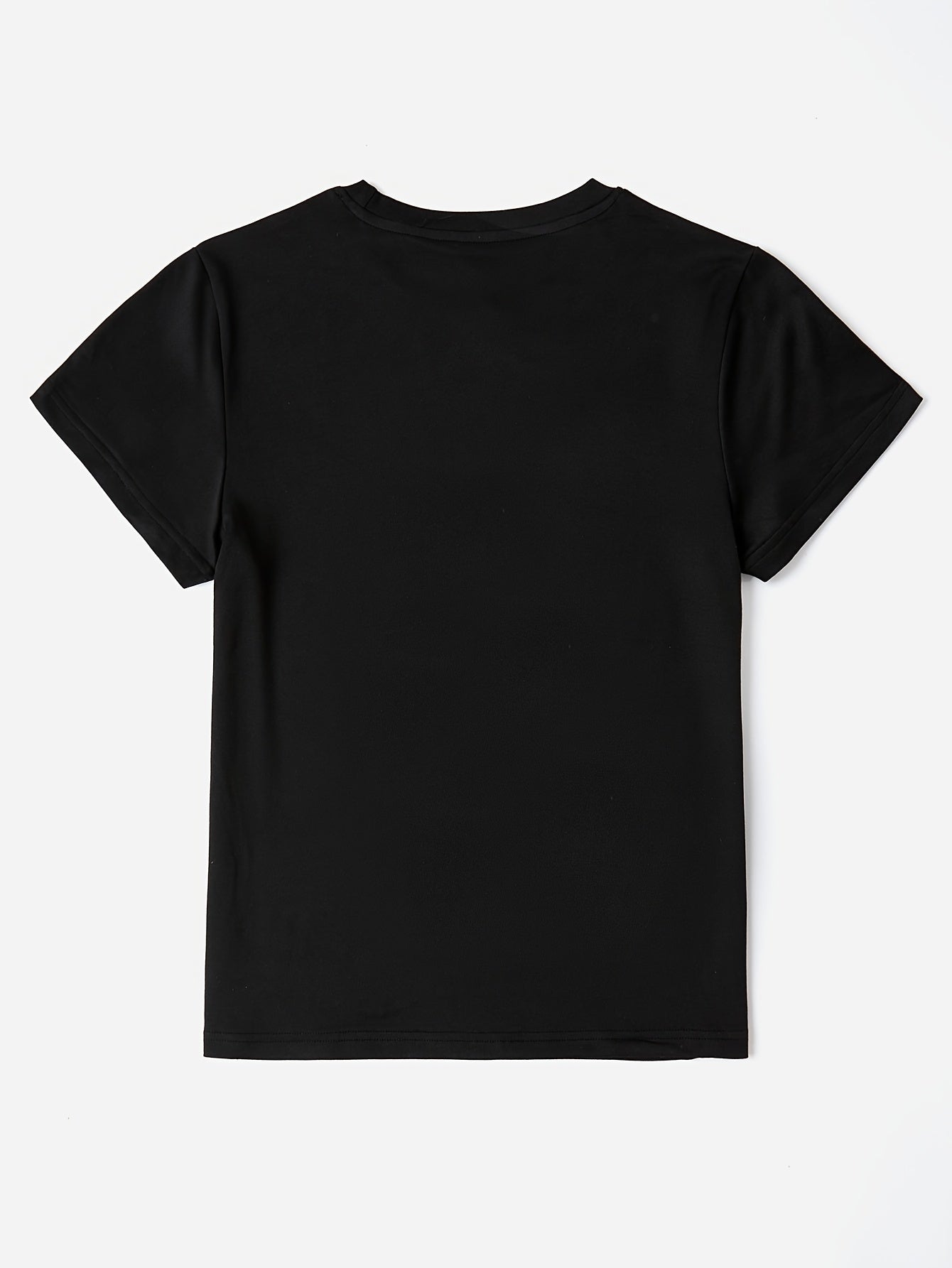 Italy Milan lettering printed T-shirt men's casual style summer and autumn slightly elastic round neck T-shirt