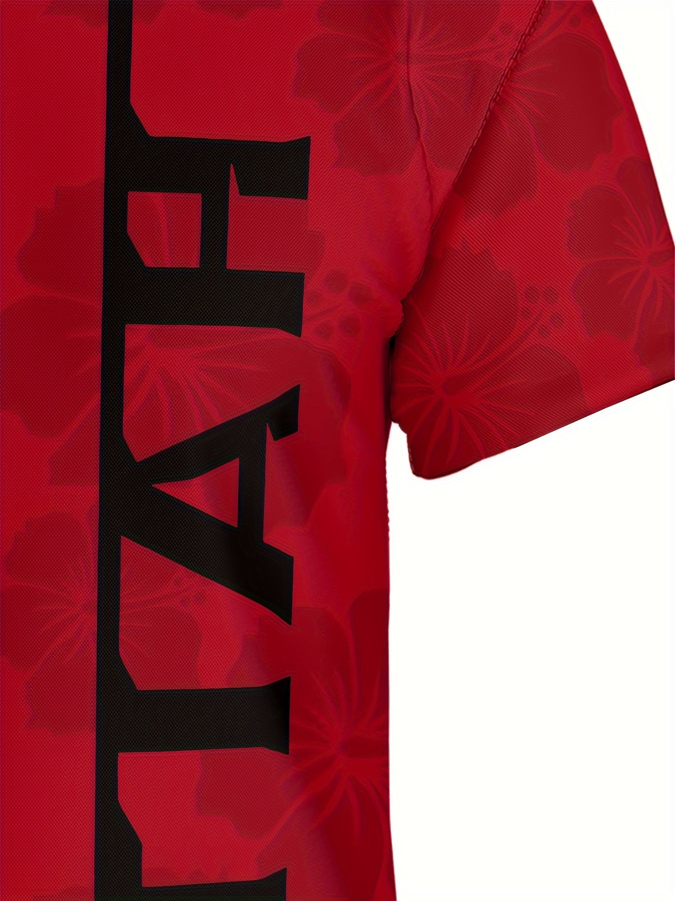 Haiti 3D Printed T-Shirt - Polyester, Round Neck, Non-Transparent, Summer Casual Wear