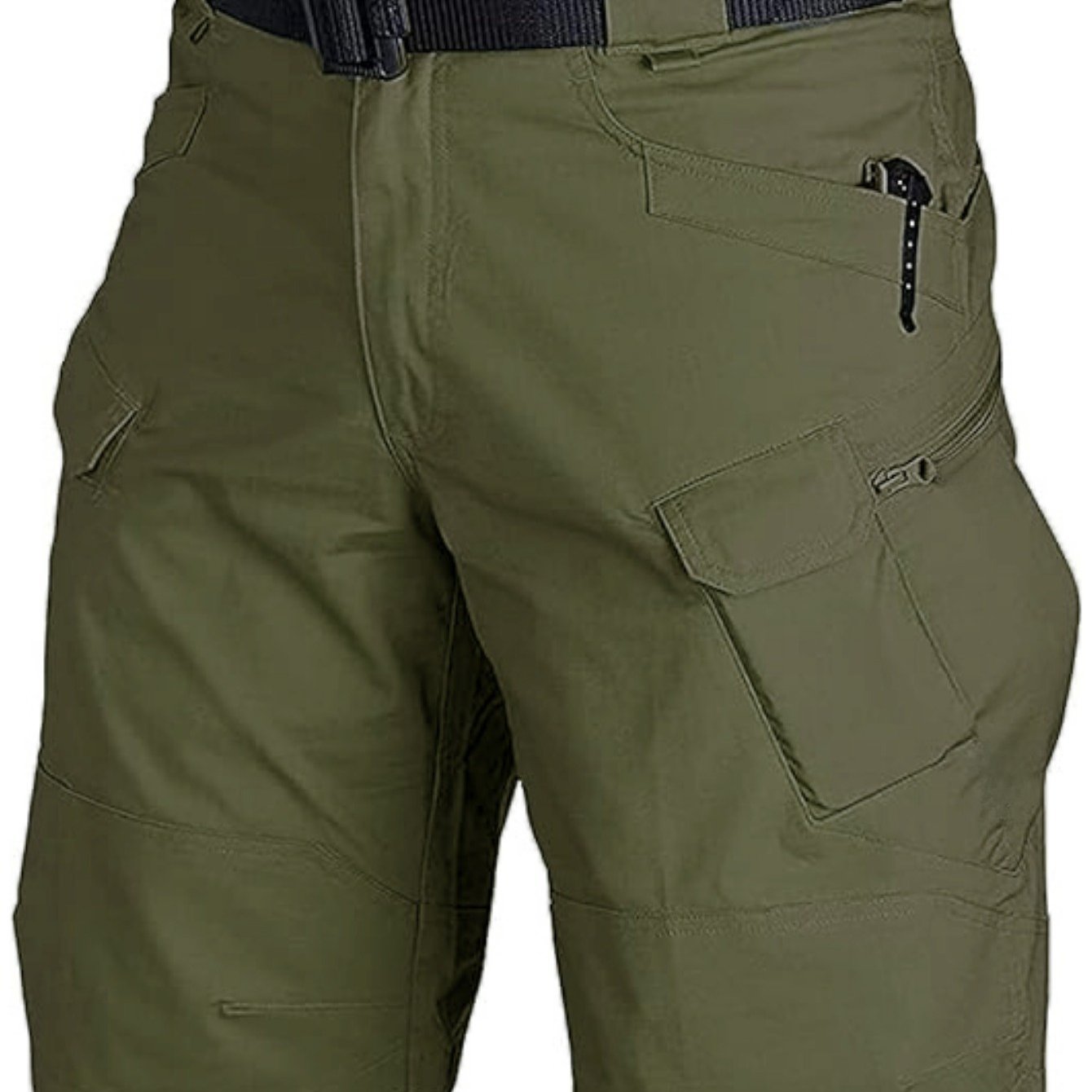 Multi-Pocket Lightweight Cargo Shorts for Men - Quick Dry, Breathable, Non-Stretch Polyester Fabric - Machine Washable, Ideal for Outdoor Hiking, Fishing, Combat, and Casual Work