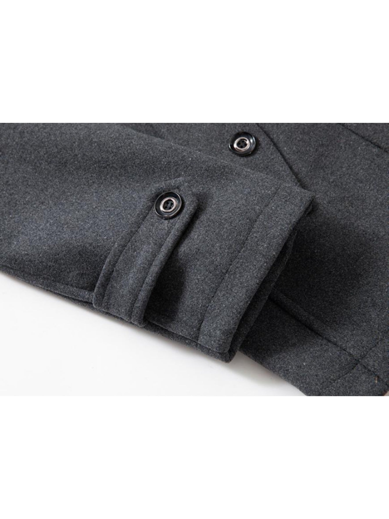 Men's Business Woolen Coat Fashion Double Collar Mid-length Woolen Jacket For Autumn/ Winter