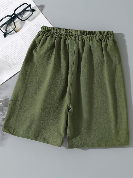 3-Pack Boys Summer Shorts, Thin Cotton Casual Cargo Shorts, Mid-Length, Versatile For Boys