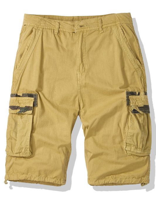 Men's Casual Multi Pocket Shorts, Chic Comfy Cotton Cargo Shorts