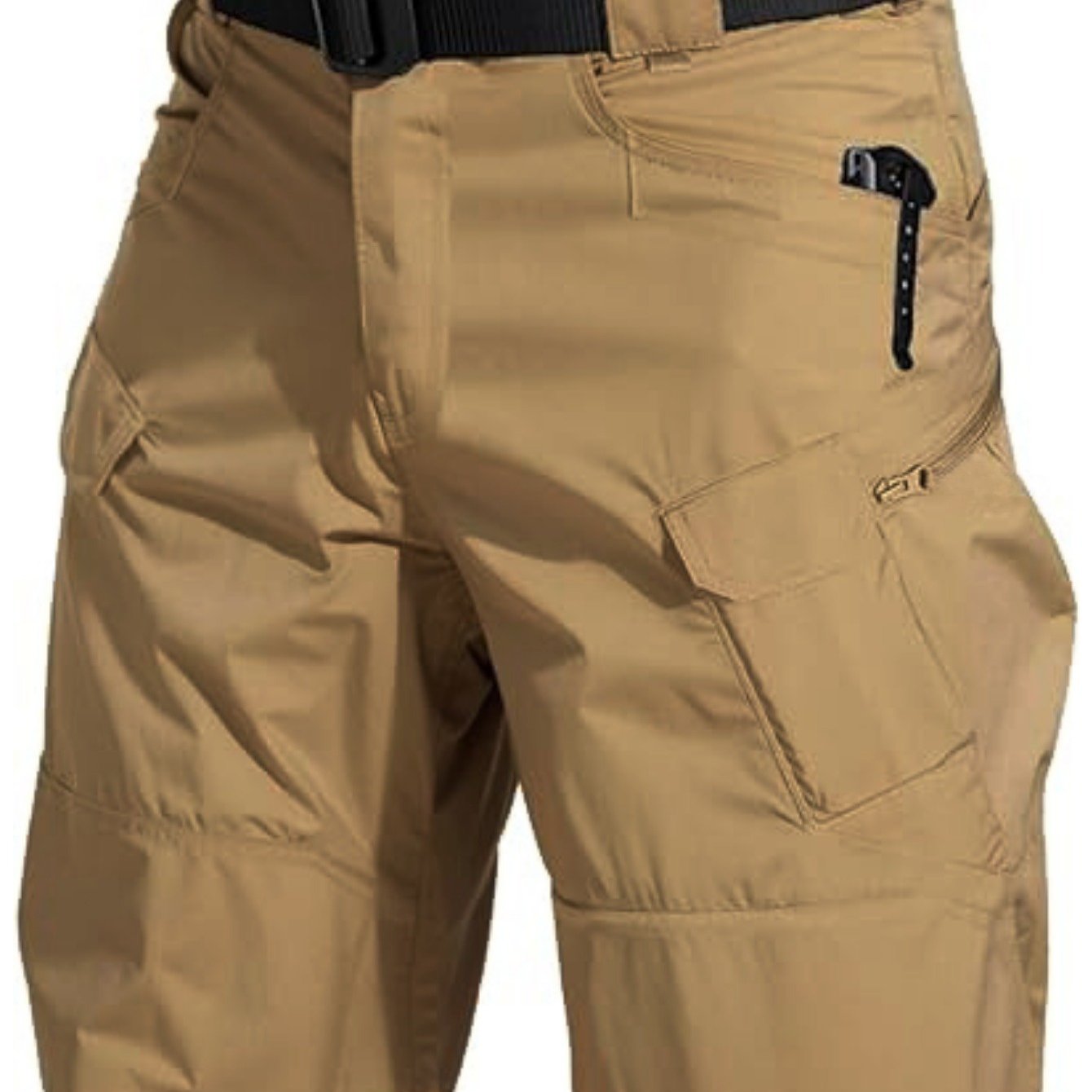 Multi-Pocket Lightweight Cargo Shorts for Men - Quick Dry, Breathable, Non-Stretch Polyester Fabric - Machine Washable, Ideal for Outdoor Hiking, Fishing, Combat, and Casual Work