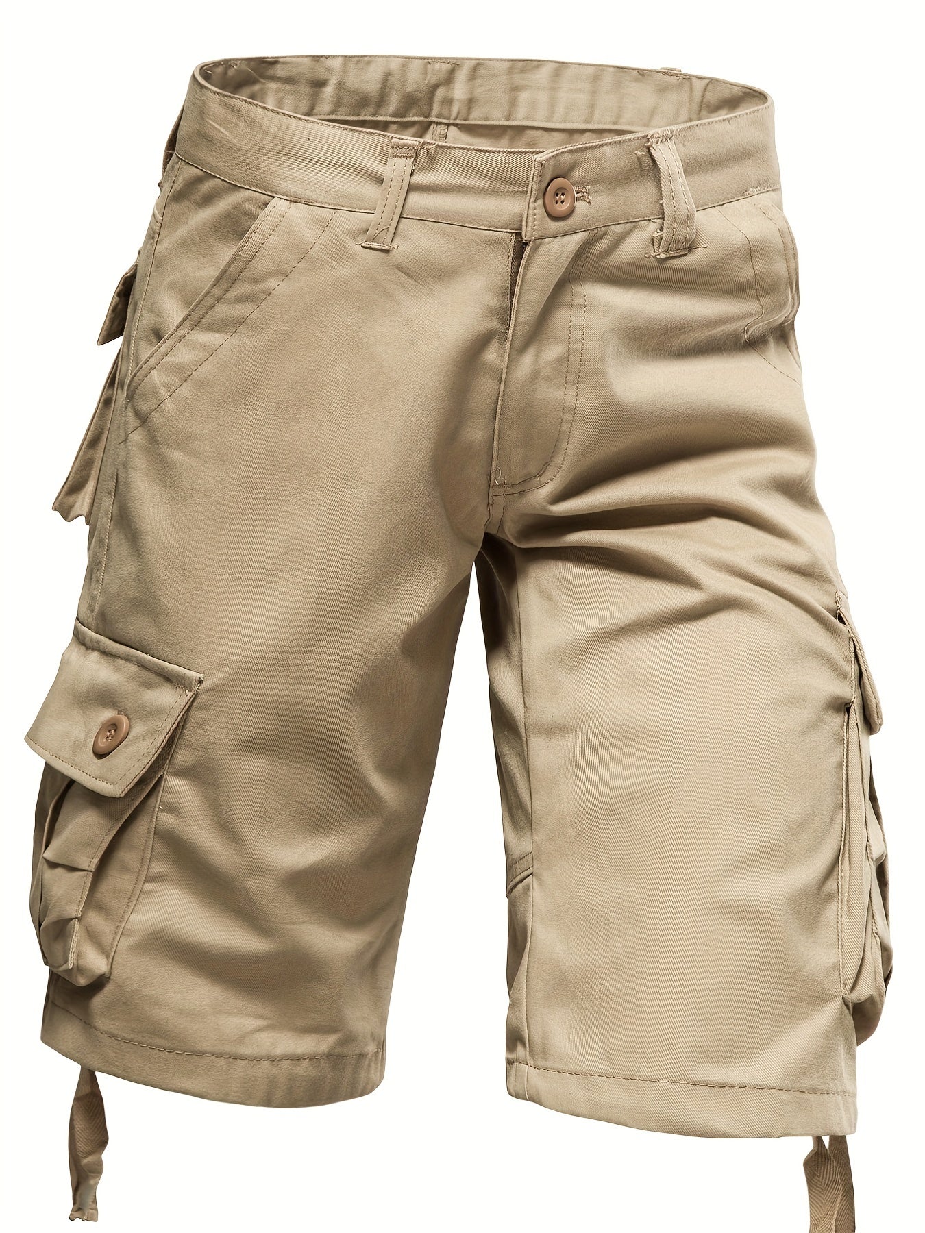 Loose Fit Cotton Camo Pattern Cargo Shorts - Comfortable Summer Shorts with Multiple Pockets, Hand Wash Only, Non-Stretch, Woven Fabric, Perfect for Casual Mens Outfits