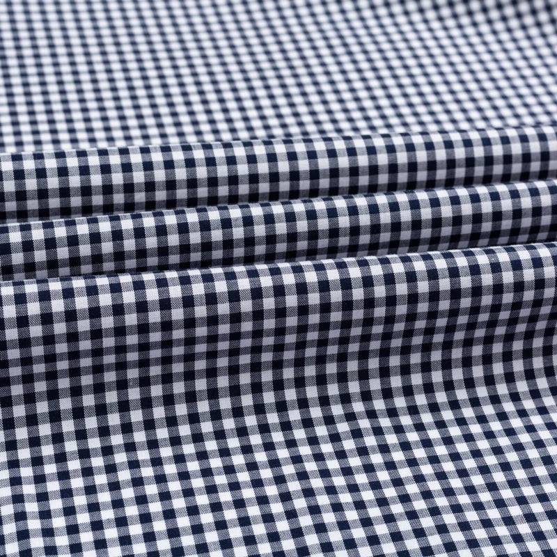 Men's Standard-Fit Long-Sleeve Casual Checked Shirt Single Patch Pocket Button-down Collar Comfortable 100% Cotton Gingham Shirt