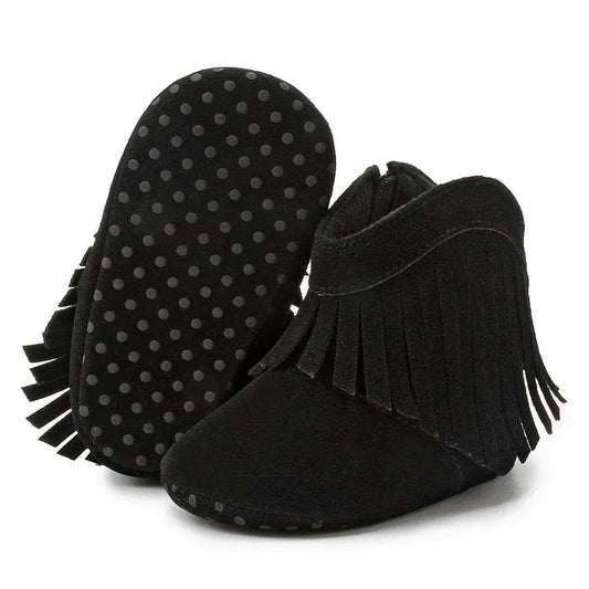 KIDSUN Baby Booties Girl Boy Prewalker Solid Infant Toddler First Walkers Soft Sole Anti-slip Boots Newborn Moccasin