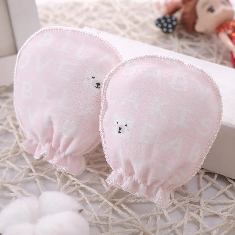 100% Cotton Baby Anti Scratching Gloves Newborn Gloves Protection Face baby Mittens Glove Infant Accessories
