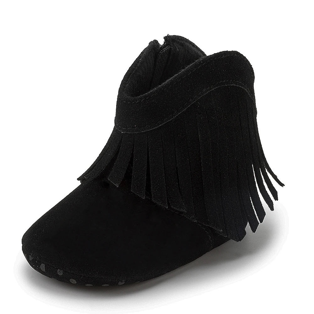 KIDSUN Baby Booties Girl Boy Prewalker Solid Infant Toddler First Walkers Soft Sole Anti-slip Boots Newborn Moccasin