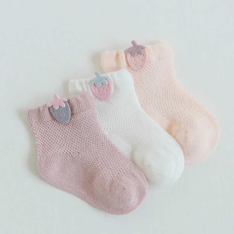 3Pairs/lot Mesh Infant Baby Socks Spring Summer Baby Socks for Girls Cotton Newborn Baby Socks Toddler Baby Boys Accessories