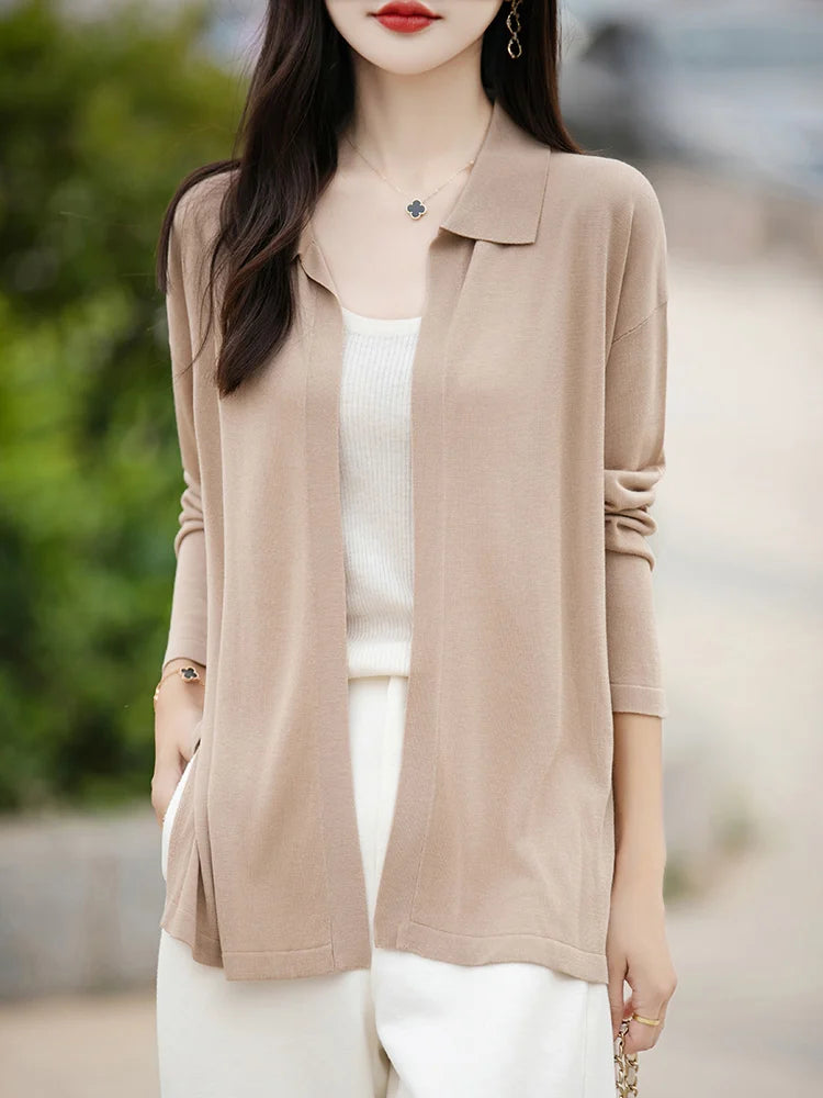 2024 Knitted Women's Cardigan Women's Cashmere Cardigan Fashion Cardigan Coat Autumn/Winter Cashmere Sweater Cardigan