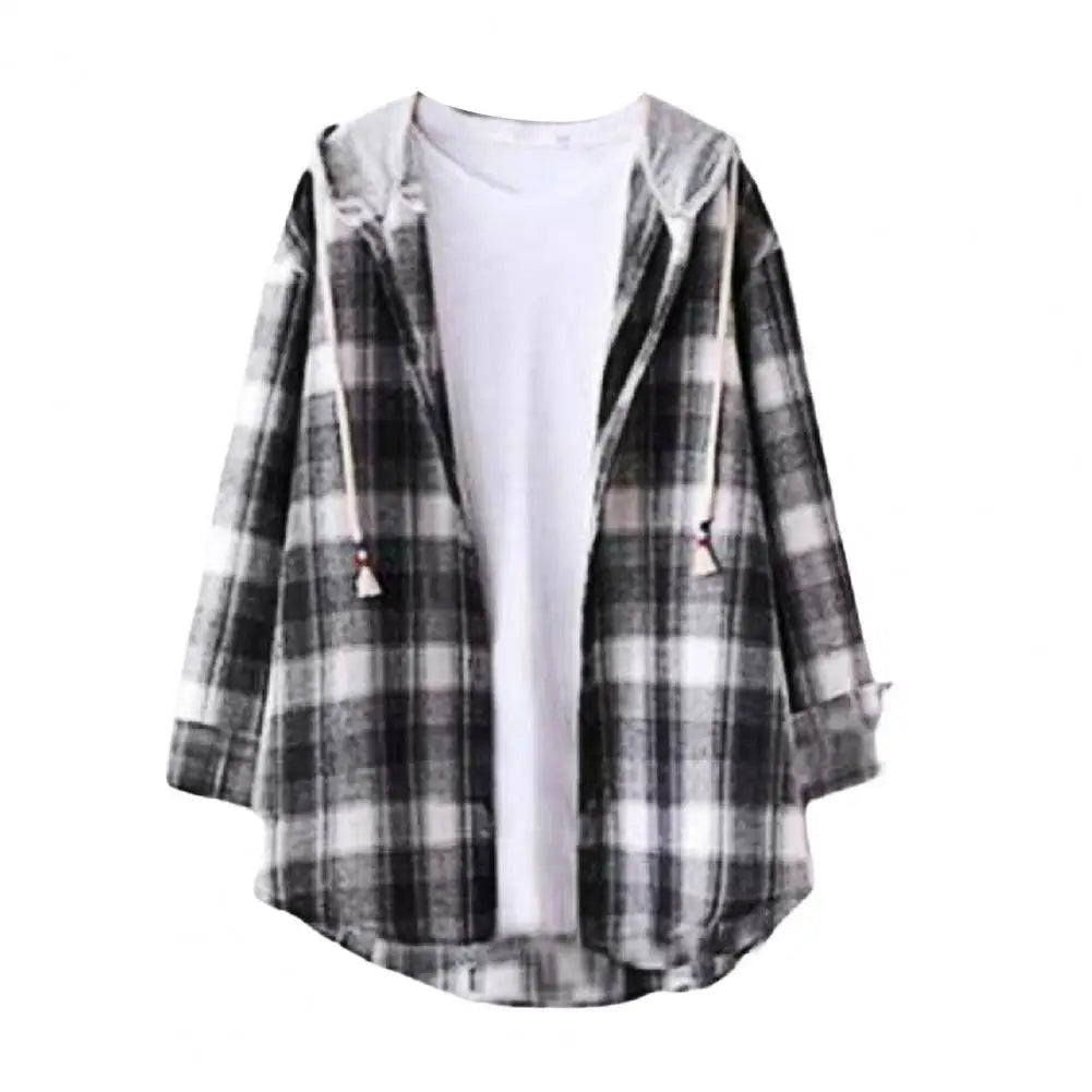Chic Lady Jacket Outwear Women Hoodie Coat Loose Anti-pilling Women Hoodie Coat  Zipper