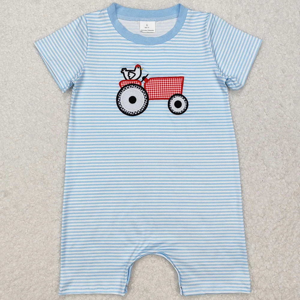 Boutique Infant Baby Girls Rompers Embroidery Camo Ducks Rompers Toddler Boys Rompers Sibling Girls Clothing Wholesale Jumpsuits