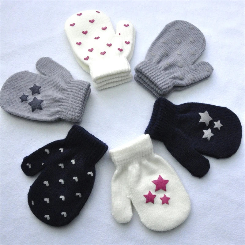 Knitted gloves mitten Baby Winter Gloves Infant baby mittens For Boy Girls Soft Warm Full Finger Gloves child mittens