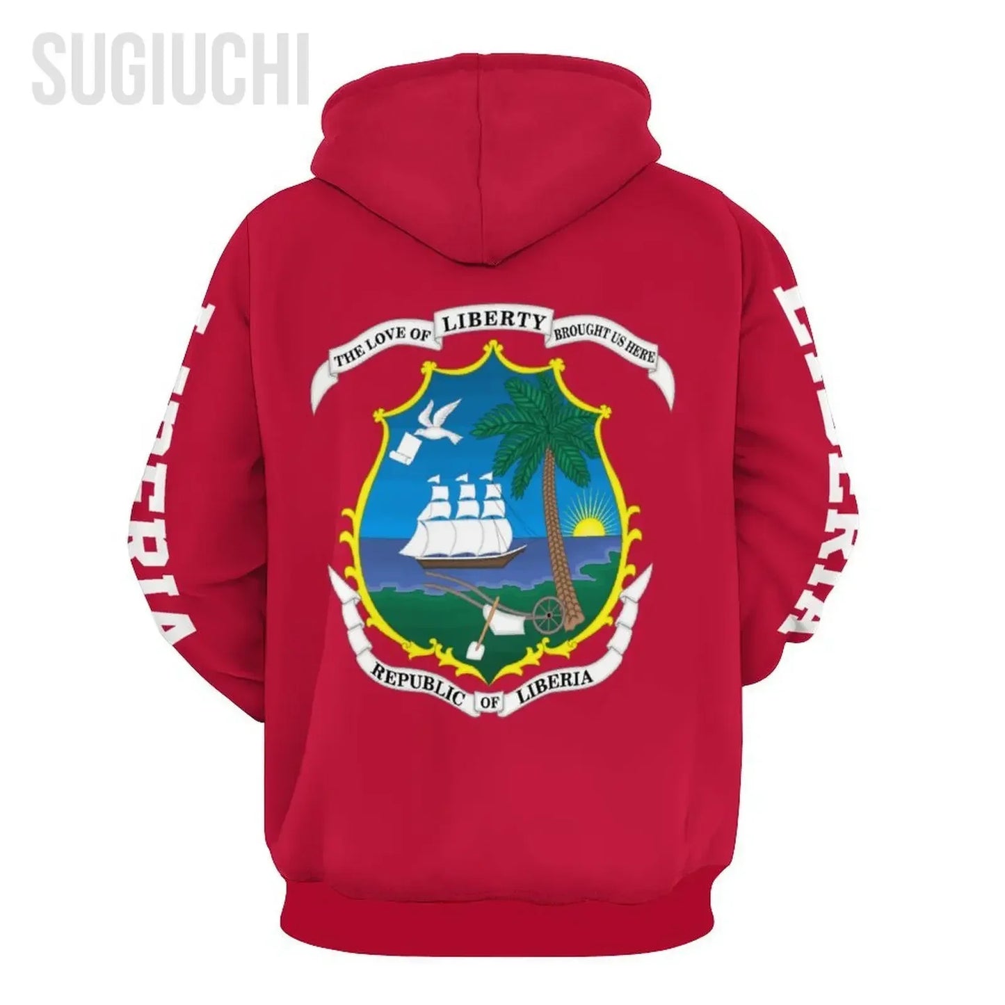 Unisex 3D Hoodie Liberia Flag Men Women Polyester Harajuku Sweatshirt Pullover Hoodies Casual Cool