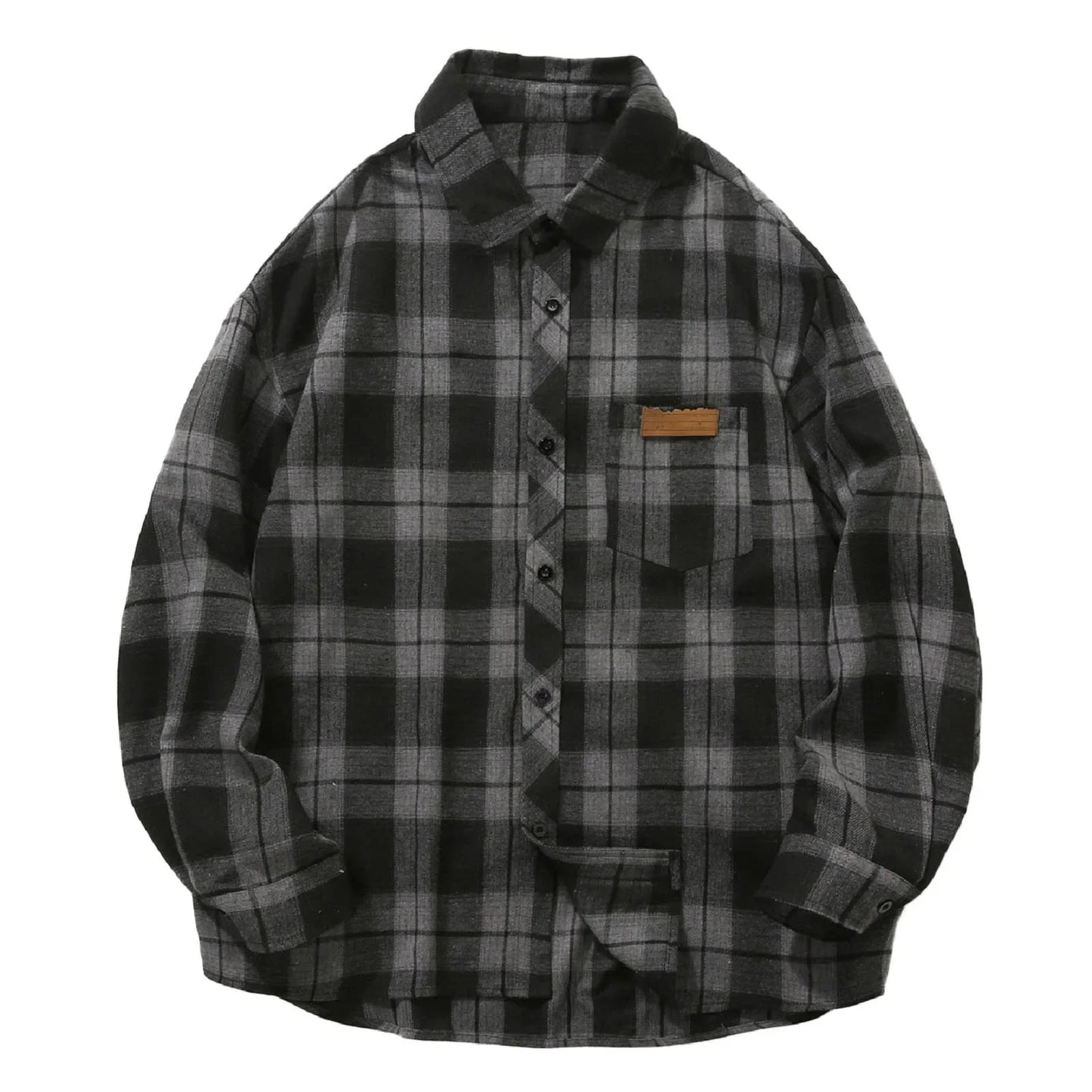 Men'S Casual Versatile Checkered Shirt Men'S Casual Loose Plaid Shirt Button Shirt Simple Fashion Everyday Chemises Hommes