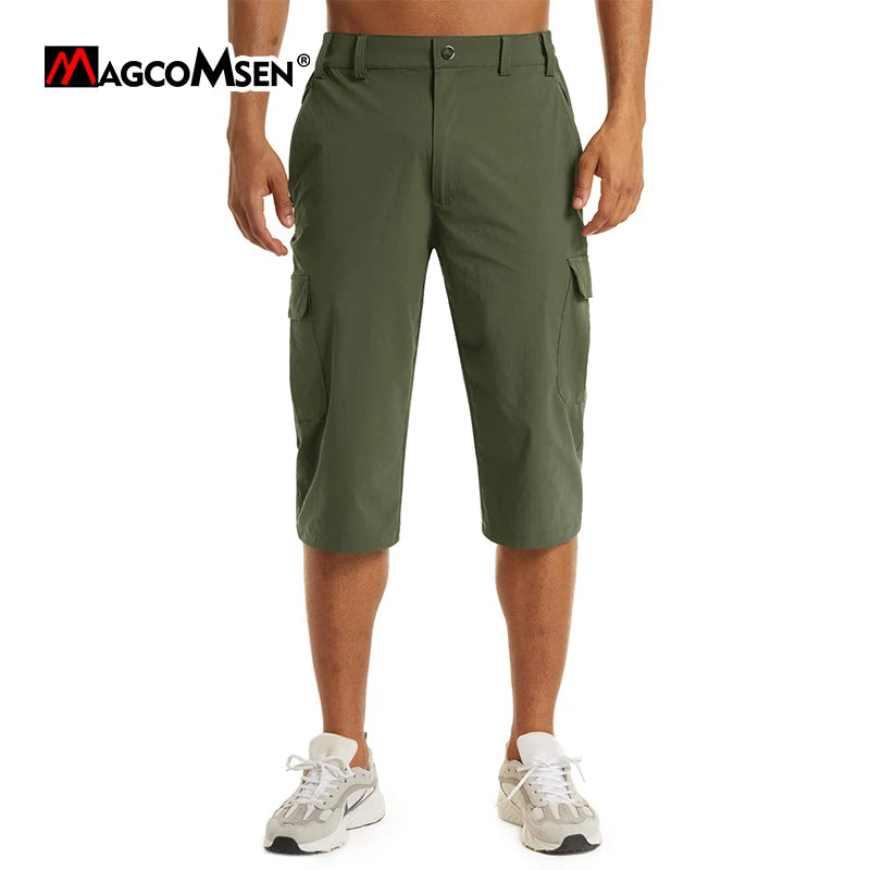 MAGCOMSEN Men's Quick Dry Cargo Shorts Summer Hiking Fishing Shorts Multi-pockets Cargo Shorts