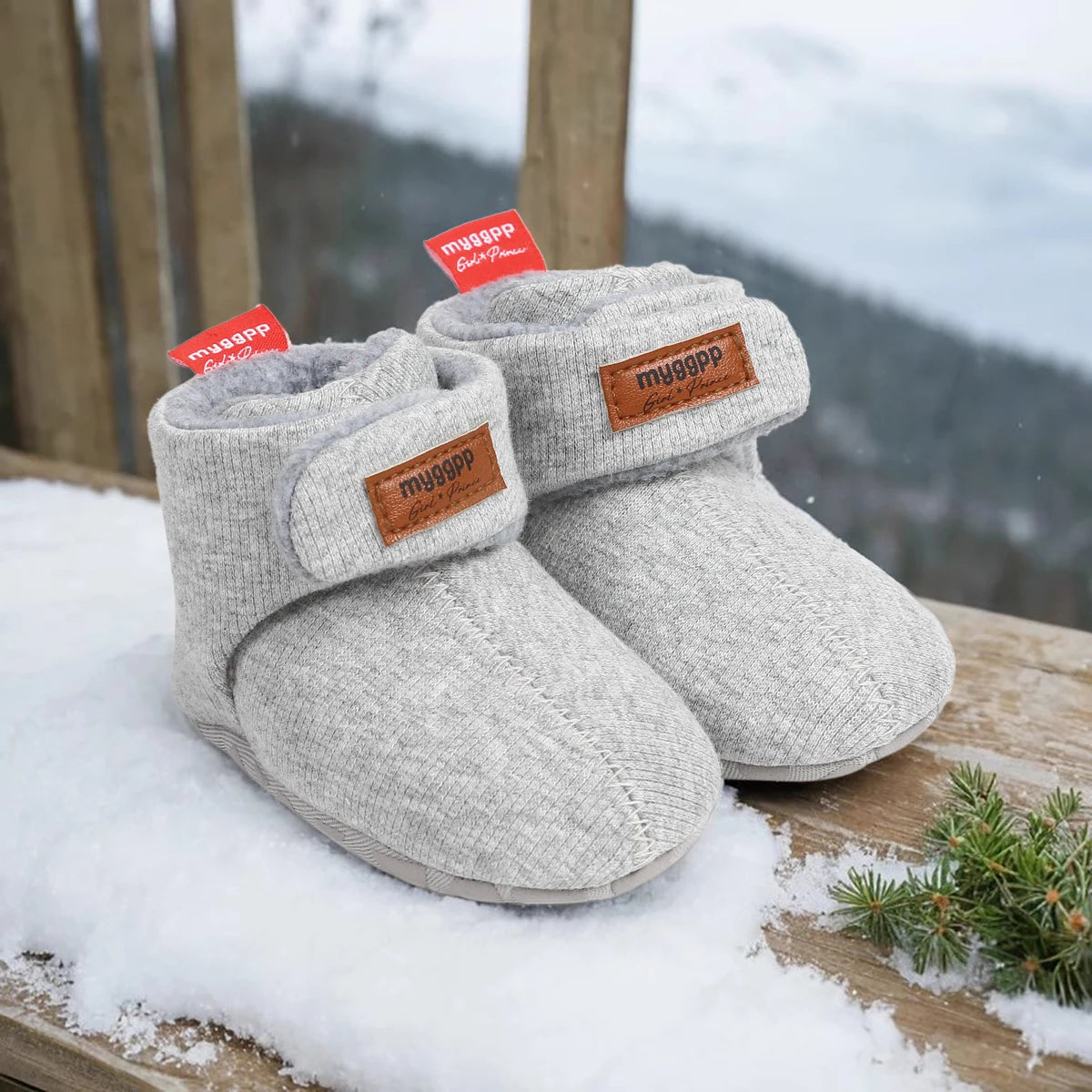 Newborn Baby Boy Girl Soft Fleece Booties Stay On Infant Slippers Socks Shoe Non Skid Gripper Toddler First Walkers Winter Ankle
