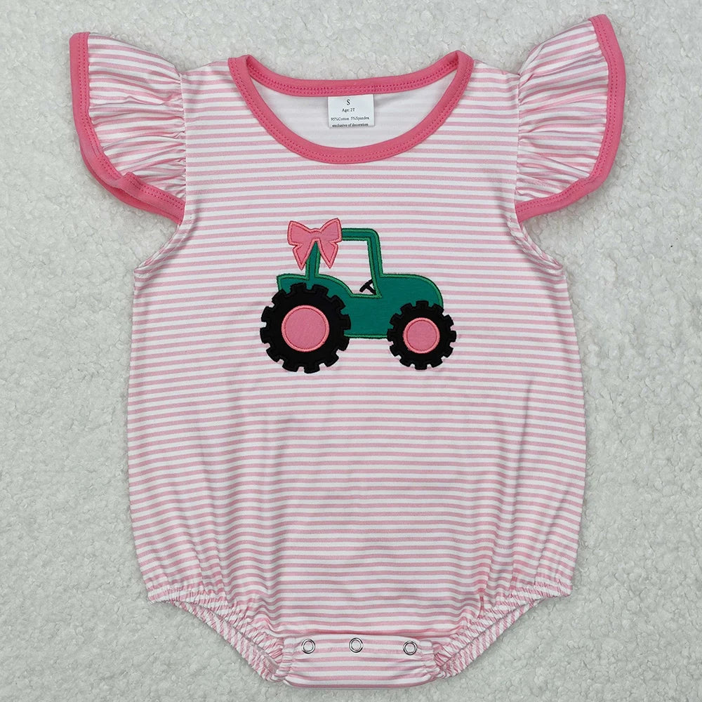 Boutique Infant Baby Girls Rompers Embroidery Camo Ducks Rompers Toddler Boys Rompers Sibling Girls Clothing Wholesale Jumpsuits