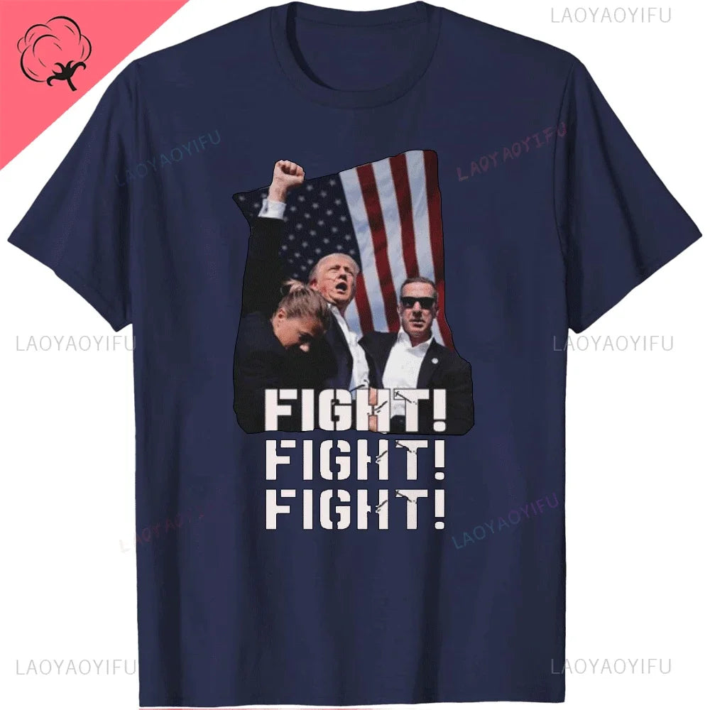 Pro President Donald Trump Supporter Men Cotton Tshirt Gifts Trump 2024 The Return Lady T-Shirt Trump Supporter Aesthetic Top
