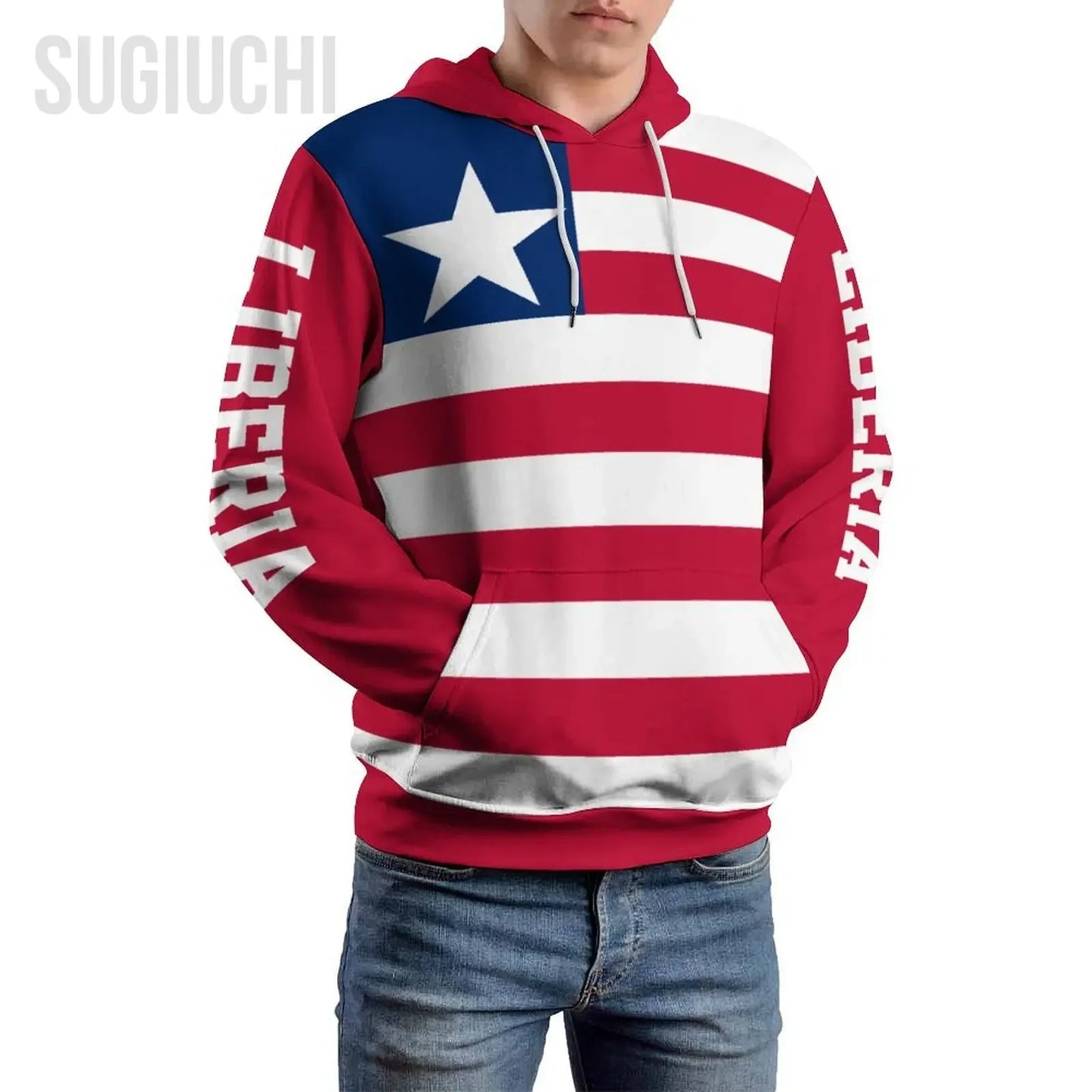 Unisex 3D Hoodie Liberia Flag Men Women Polyester Harajuku Sweatshirt Pullover Hoodies Casual Cool
