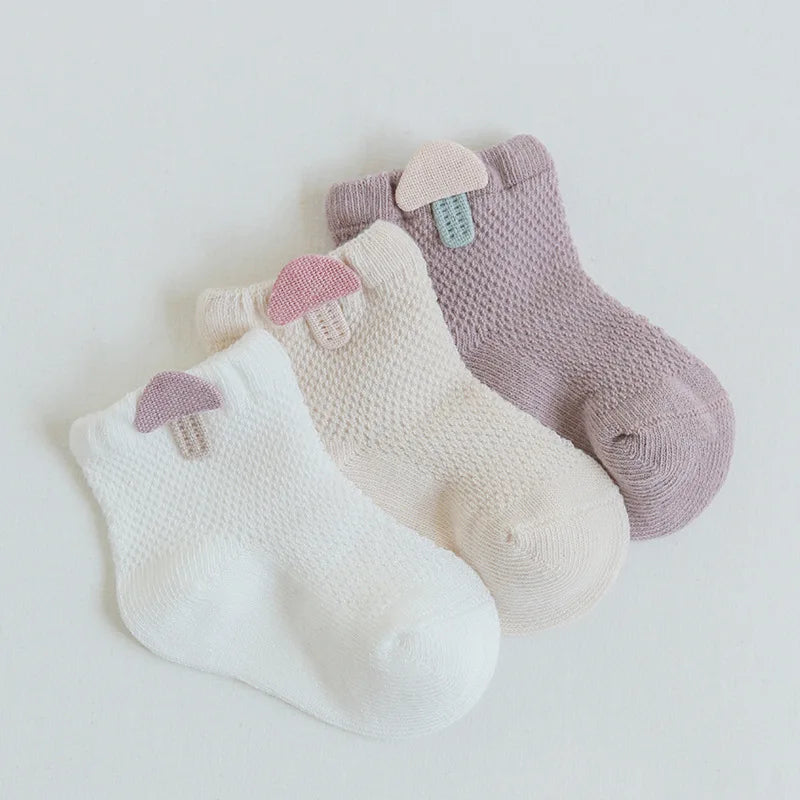 3Pairs/lot Mesh Infant Baby Socks Spring Summer Baby Socks for Girls Cotton Newborn Baby Socks Toddler Baby Boys Accessories