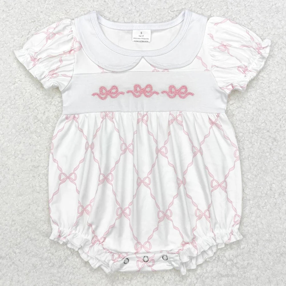 Hot Sale Infant Baby Girls Rompers Duck Flutter Sleeve Rompers Boutique Kids Clothes Sibling Onesie Toddler Girls Bubble Rompers