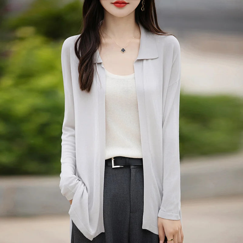 2024 Knitted Women's Cardigan Women's Cashmere Cardigan Fashion Cardigan Coat Autumn/Winter Cashmere Sweater Cardigan