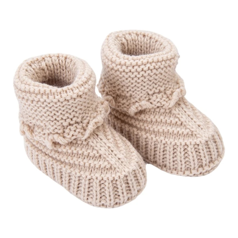 Baby Booties newborns  First Walkers Soft Knit Shoes Elegant Knit Baby Booties Comfortable Wearing for Infant Boy & Girls