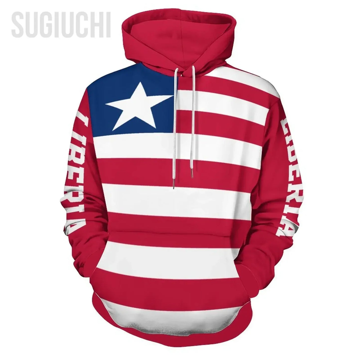 Unisex 3D Hoodie Liberia Flag Men Women Polyester Harajuku Sweatshirt Pullover Hoodies Casual Cool