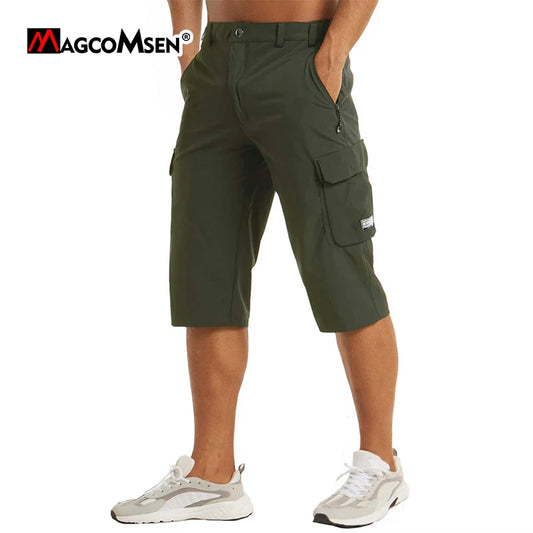 MAGCOMSEN Men's Quick Dry Cargo Shorts Summer Hiking Fishing Shorts Multi-pockets Cargo Shorts