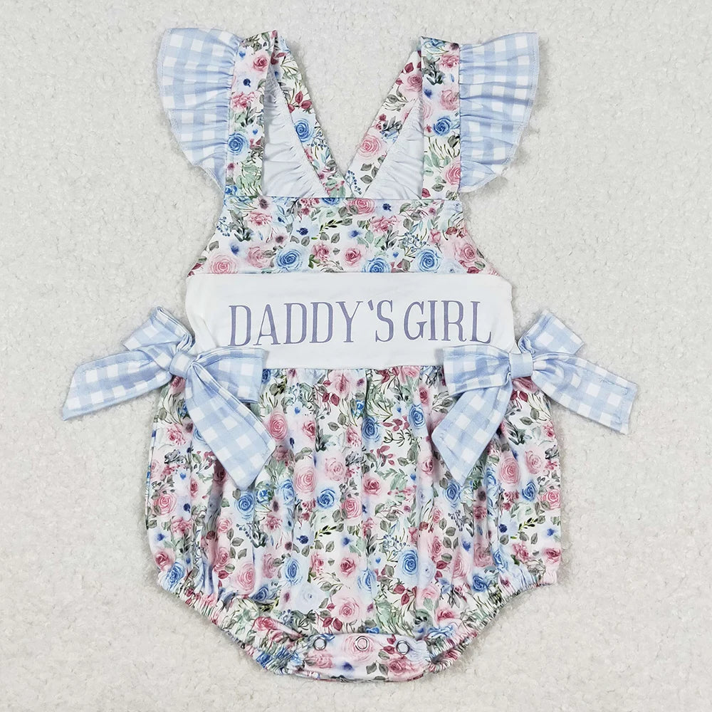 Hot Sale Infant Baby Girls Rompers Duck Flutter Sleeve Rompers Boutique Kids Clothes Sibling Onesie Toddler Girls Bubble Rompers