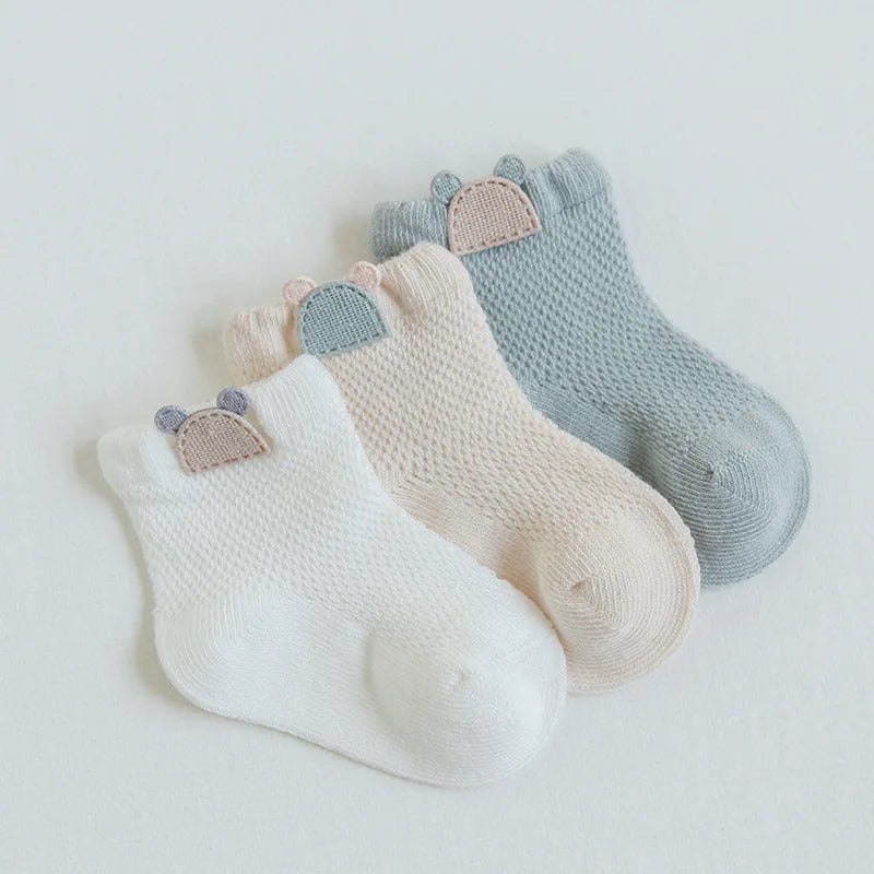 3Pairs/lot Mesh Infant Baby Socks Spring Summer Baby Socks for Girls Cotton Newborn Baby Socks Toddler Baby Boys Accessories