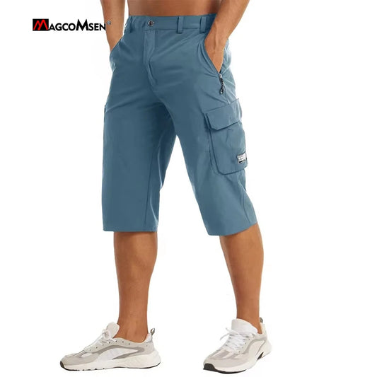 MAGCOMSEN Men's Quick Dry Cargo Shorts Summer Hiking Fishing Shorts Multi-pockets Cargo Shorts